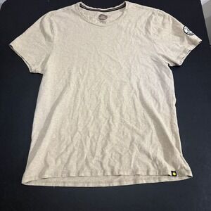 Vintage Life‎ Is Good Shirt Mens L Tan Short Sleeve Crewneck Tee